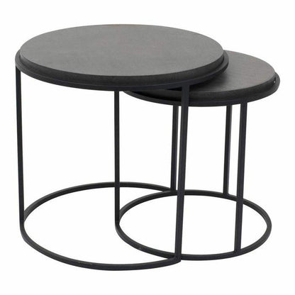 Nesting Tables Set Of 2 Black Contemporary Side Tables LOOMLAN By Moe's Home