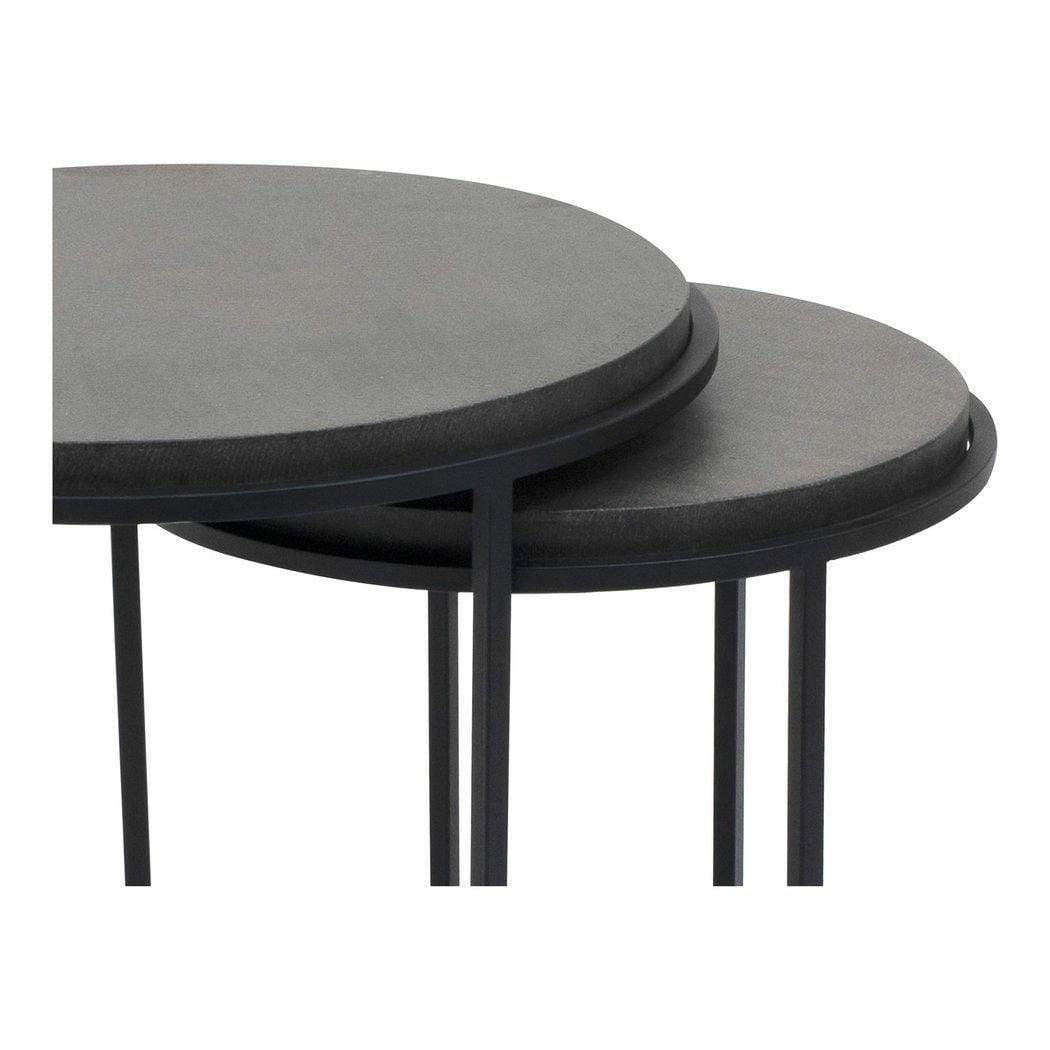 Nesting Tables Set Of 2 Black Contemporary Side Tables LOOMLAN By Moe's Home