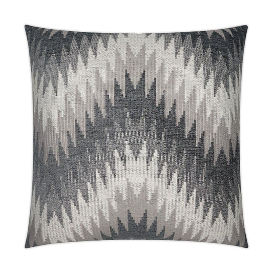 Nigel Stone Chevron Grey Large Throw Pillow With Insert Throw Pillows LOOMLAN By D.V. Kap