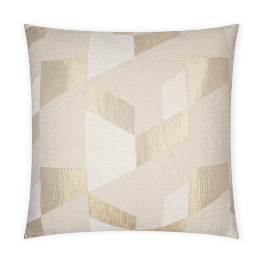 Noren Glam Geometric Gold Large Throw Pillow With Insert Throw Pillows LOOMLAN By D.V. Kap