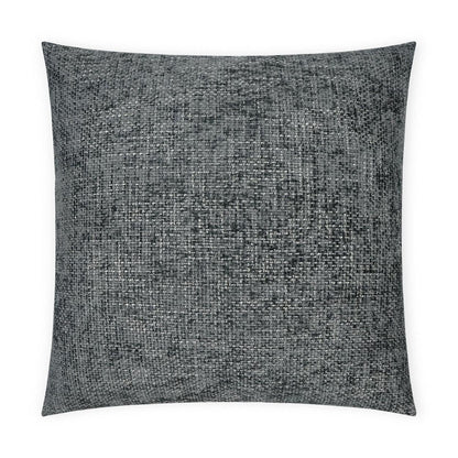 Norse Slate Solid Textured Grey Large Throw Pillow With Insert Throw Pillows LOOMLAN By D.V. Kap