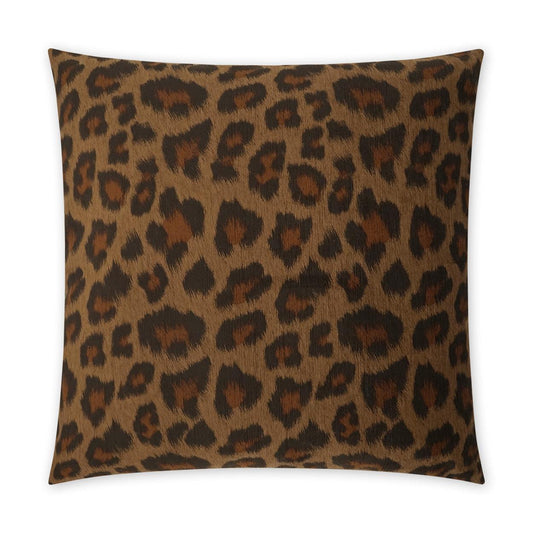 Panthera Toffee Animal Brown Large Throw Pillow With Insert Throw Pillows LOOMLAN By D.V. Kap