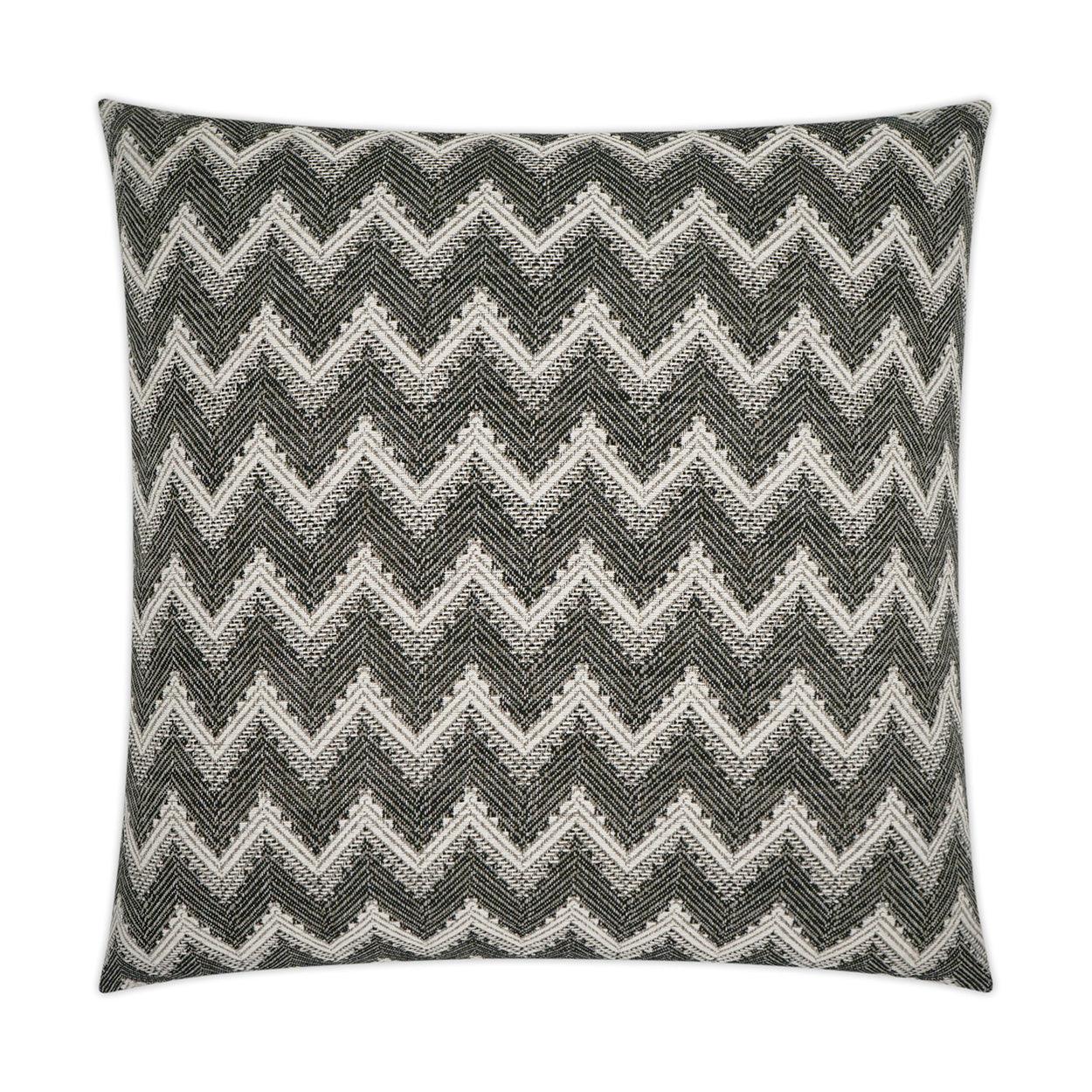 Parquet Charcoal Global Chevron Grey Large Throw Pillow With Insert Throw Pillows LOOMLAN By D.V. Kap