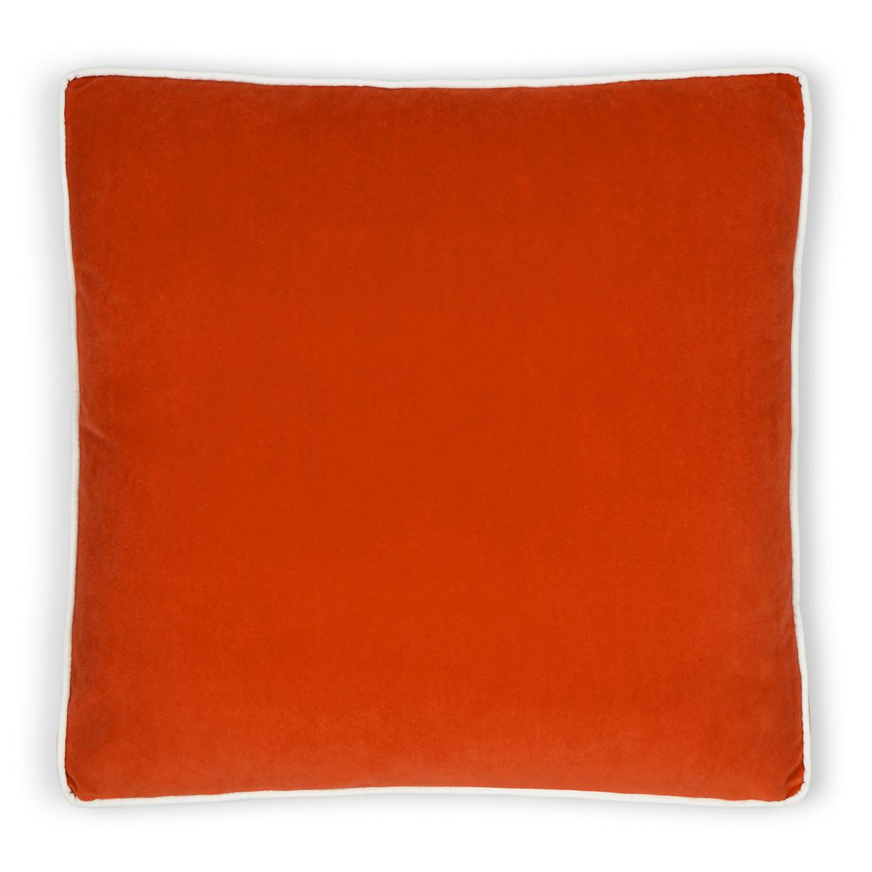 Posh Box Orange Solid Orange Large Throw Pillow With Insert Throw Pillows LOOMLAN By D.V. Kap