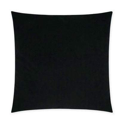 Posh Duo Black Solid Black Large Throw Pillow With Insert Throw Pillows LOOMLAN By D.V. Kap