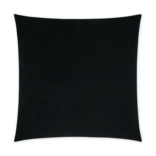 Posh Duo Black Solid Black Large Throw Pillow With Insert Throw Pillows LOOMLAN By D.V. Kap