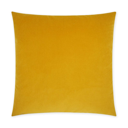 Posh Duo Mustard Solid Yellow Large Throw Pillow With Insert Throw Pillows LOOMLAN By D.V. Kap