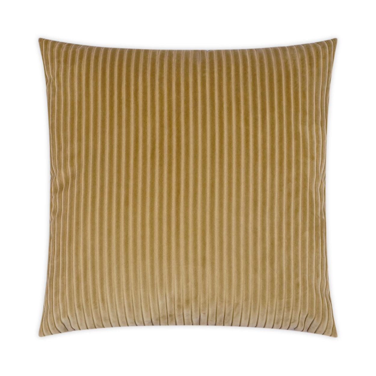 Postrio Dijon Solid Textured Stripes Yellow Large Throw Pillow With Insert Throw Pillows LOOMLAN By D.V. Kap