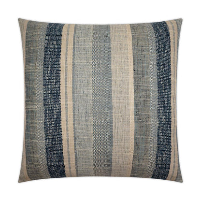 Prologue Indigo Global Stripes Blue Large Throw Pillow With Insert Throw Pillows LOOMLAN By D.V. Kap