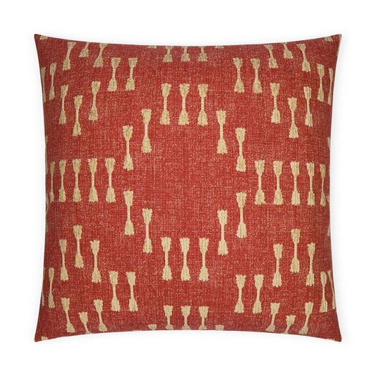 Purnima Pimento Global Red Large Throw Pillow With Insert Throw Pillows LOOMLAN By D.V. Kap