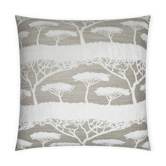 D.V. Kap Raintree Floral Tan Taupe Large Throw Pillow Insert