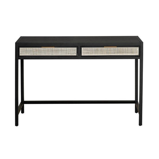 Rattan Desk - Ebony Home Office Desks LOOMLAN By LHImports