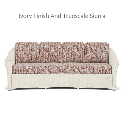 Reflections Crescent Sofa All Weather Wicker Sunbrella Cushions Outdoor Sofas & Loveseats LOOMLAN By Lloyd Flanders