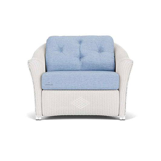 Lloyd Flanders Reflections Wicker Chair & A Half Sunbrella Cushions