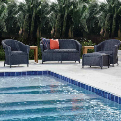 Reflections Wicker Loveseat With Padded Seat Outdoor Sofas & Loveseats LOOMLAN By Lloyd Flanders