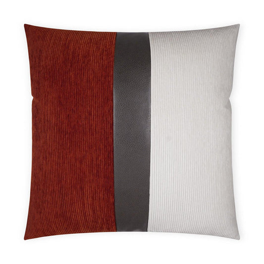 D.V. Kap Ridges Band Paprika Band Red Large Throw Pillow Insert