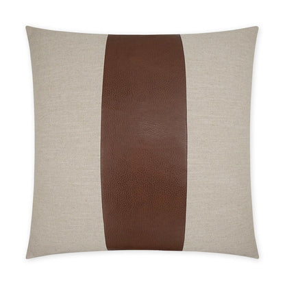 Rodeo Band Saddle Band Tan Taupe Brown Large Throw Pillow With Insert Throw Pillows LOOMLAN By D.V. Kap