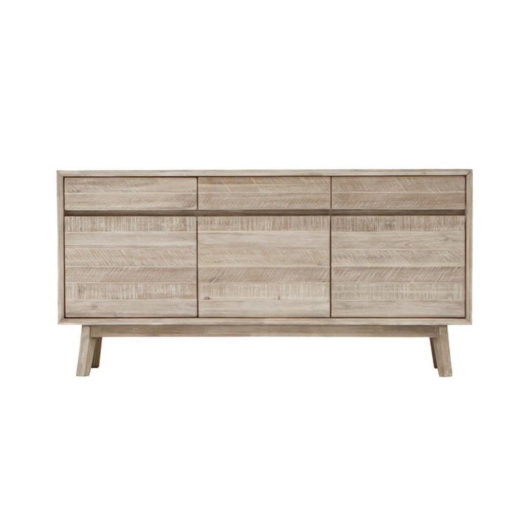 Rustic Natural Brown Solid Acacia Wood Sideboard With Drawers Sideboards LOOMLAN By LHIMPORTS