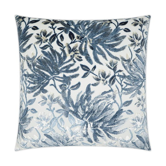 Sadah Royal Floral Blue Large Throw Pillow With Insert Throw Pillows LOOMLAN By D.V. Kap