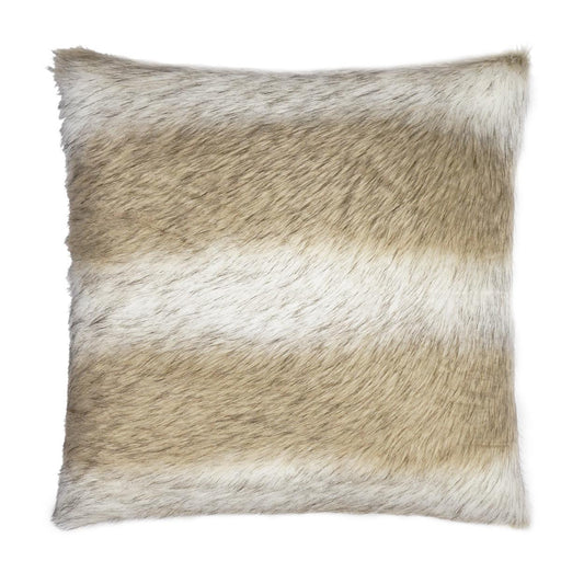 D.V. Kap Savage Faux Fur Tan Taupe Large Throw Pillow Insert