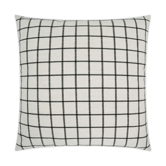 D.V. Kap Shipton Plaid Check Black Large Throw Pillow Insert