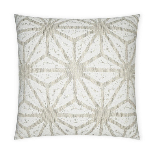 Solazzo Linen Geometrical White Ivory Large Throw Pillow With Insert Throw Pillows LOOMLAN By D.V. Kap