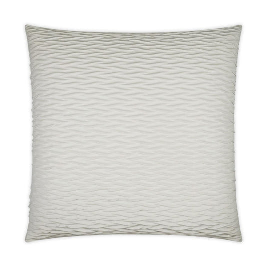 Sophia Ivory Solid Textured Ivory Large Throw Pillow With Insert Throw Pillows LOOMLAN By D.V. Kap