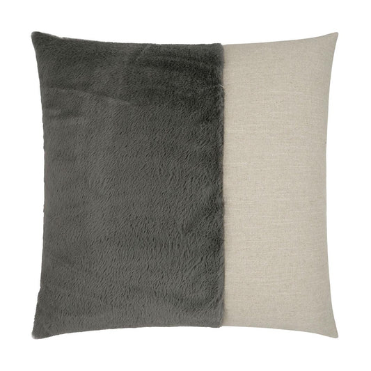 D.V. Kap St. Moritz  Faux Fur Grey Large Throw Pillow Insert