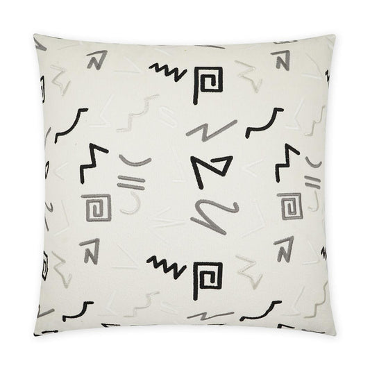 D.V. Kap Staccato Abstract White Large Throw Pillow Insert
