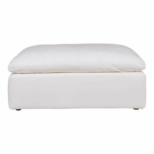 Stain Resistant Performance Fabric White Modular Ottoman Modular Components LOOMLAN By Moe's Home