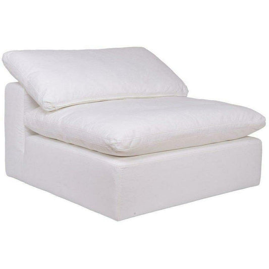 Stain Resistant Performance Fabric White Modular Slipper Chair Modular Components LOOMLAN By Moe's Home