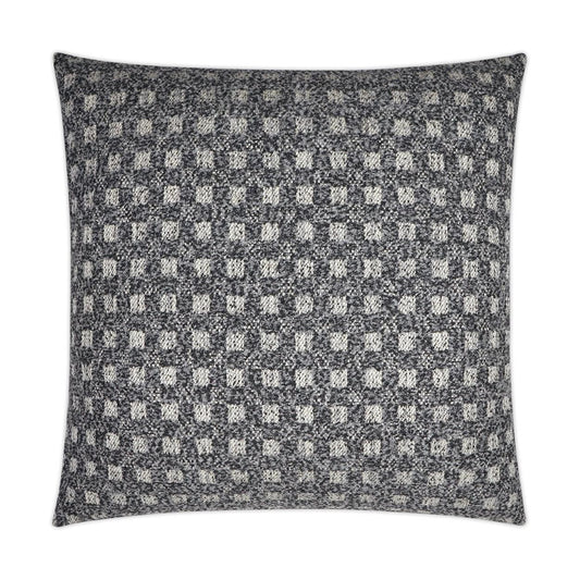 D.V. Kap Suffolk Plaid Check Grey Large Throw Pillow Insert