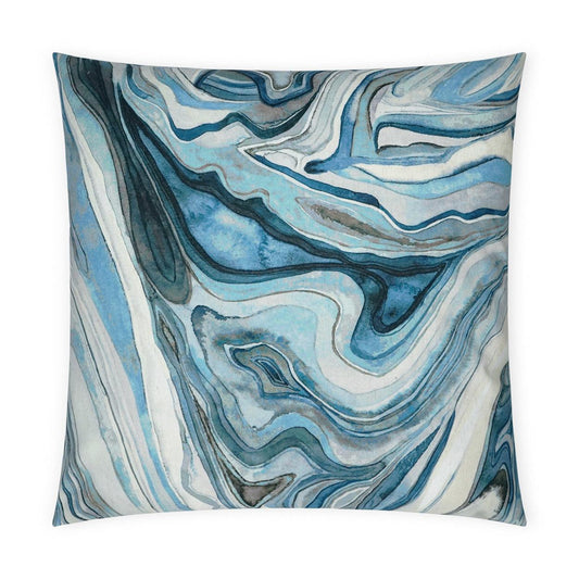 D.V. Kap Sumidero Marine Abstract Blue Large Throw Pillow Insert