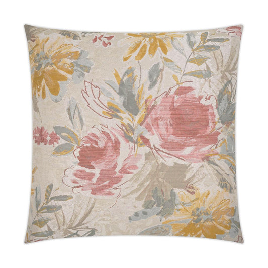 D.V. Kap Sunbreak Floral Blush Yellow Large Throw Pillow Insert