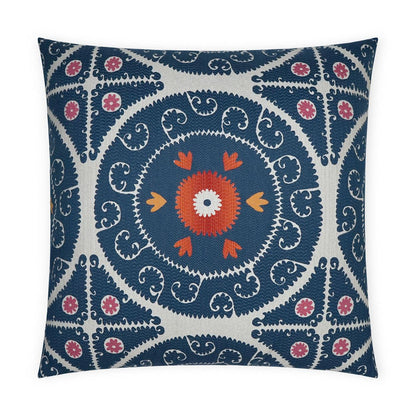 D.V. Kap Suzandozi Denim Global Blue Large Throw Pillow Insert