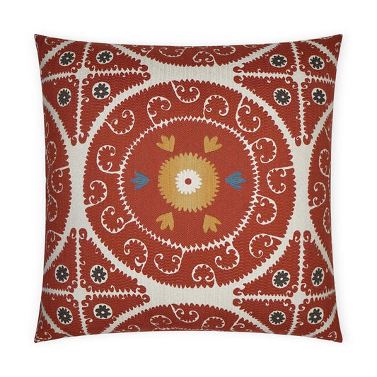 D.V. Kap Suzandozi Fiesta Global Red Large Throw Pillow Insert