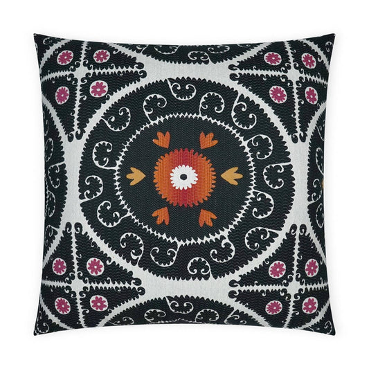 D.V. Kap Suzandozi Tuxedo Global Black Large Throw Pillow Insert