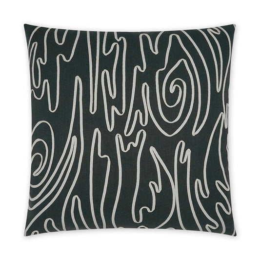 D.V. Kap Swindler Black Abstract Black Large Throw Pillow Insert