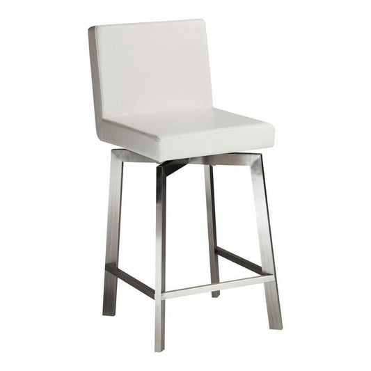Swivel Counter Stool White Contemporary Counter Stools LOOMLAN By Moe's Home