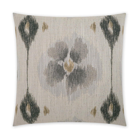 D.V. Kap Tamarix Charcoal Floral Taupe Large Throw Pillow Insert