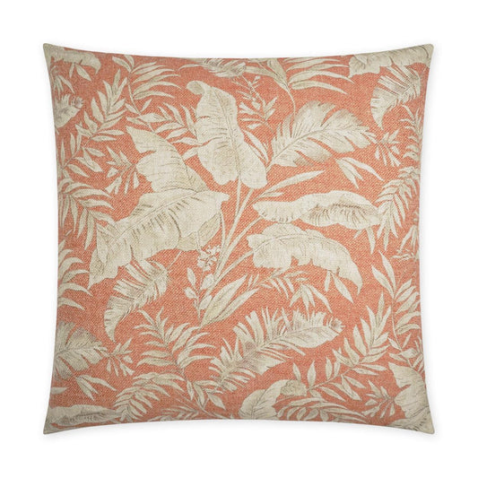 D.V. Kap Taranto Coral Floral Salmon Large Throw Pillow Insert