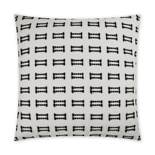 D.V. Kap Tassels Tuxedo Global White Large Throw Pillow Insert