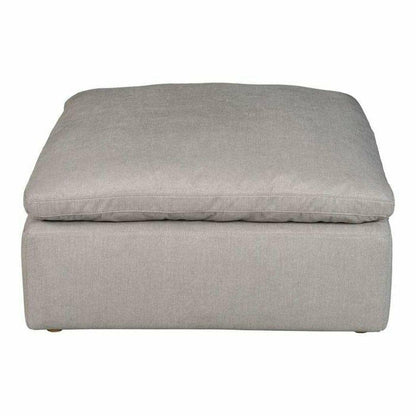 Terra Condo Grey Stain Resistant Performance Modular Ottoman Modular Components LOOMLAN By Moe's Home