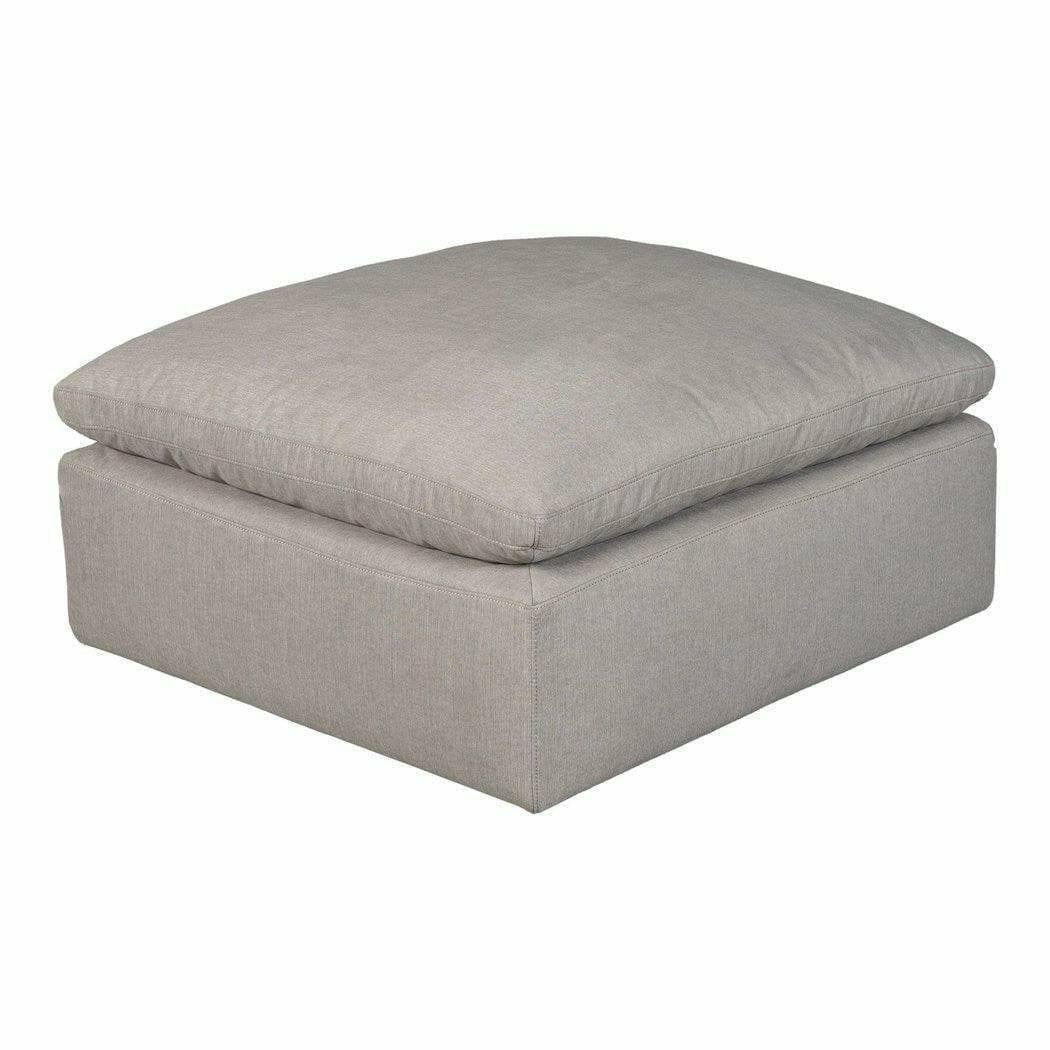 Terra Condo Grey Stain Resistant Performance Modular Ottoman Modular Components LOOMLAN By Moe's Home