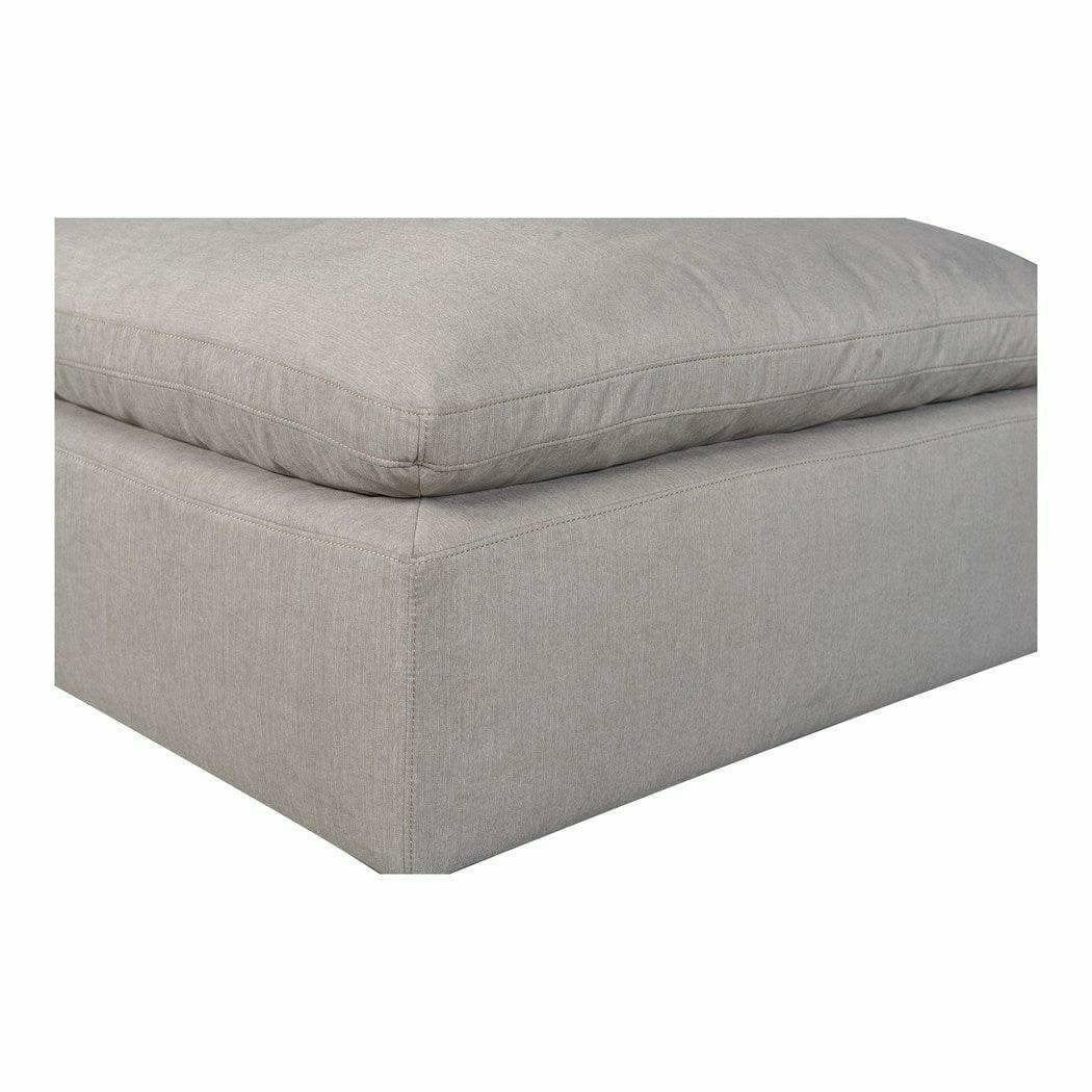 Terra Condo Grey Stain Resistant Performance Modular Ottoman Modular Components LOOMLAN By Moe's Home