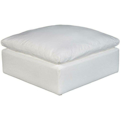 Terra Condo White Stain Resistant Performance Modular Ottoman Modular Components LOOMLAN By Moe's Home