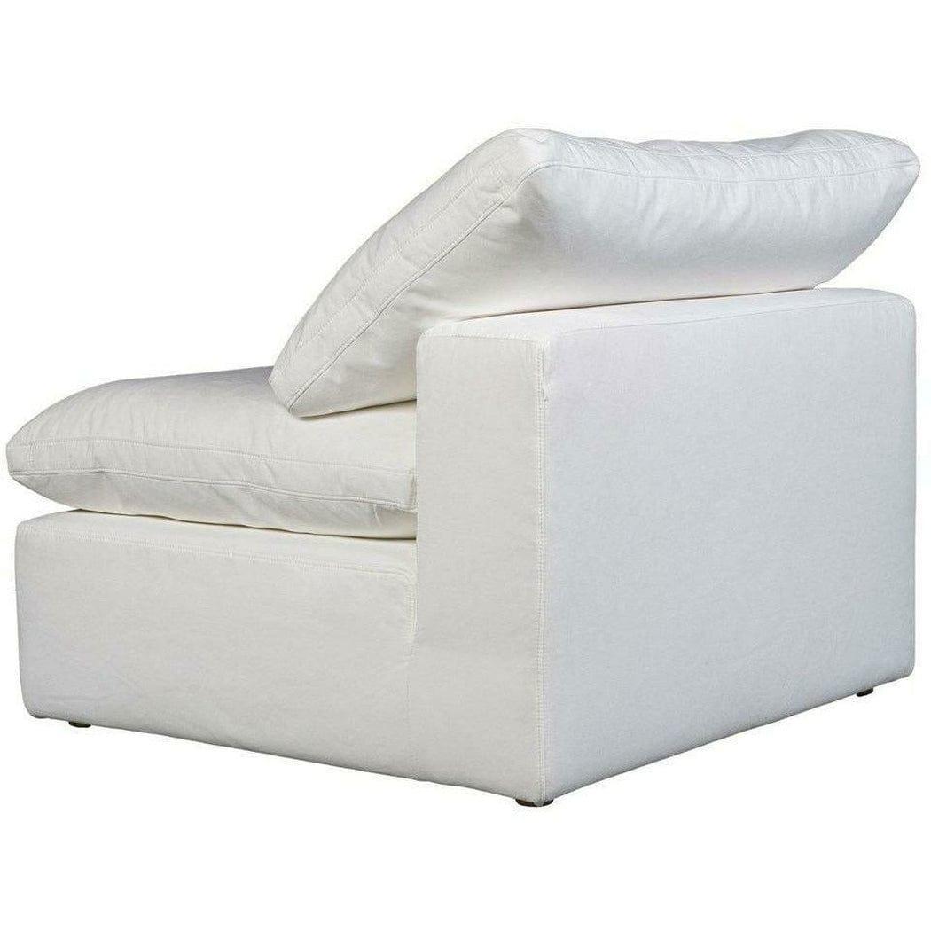 Terra Condo White Stain Resistant Performance Modular Slipper Chair Modular Components LOOMLAN By Moe's Home