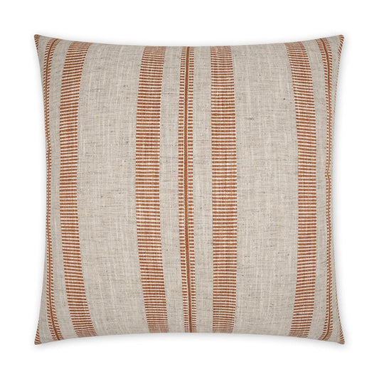 D.V. Kap Terracotta Stripes Orange Large Throw Pillow Insert