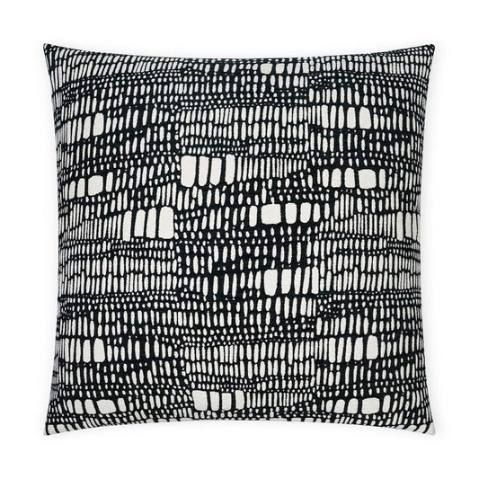 D.V. Kap Tesota Domino Abstract Black Large Throw Pillow Insert