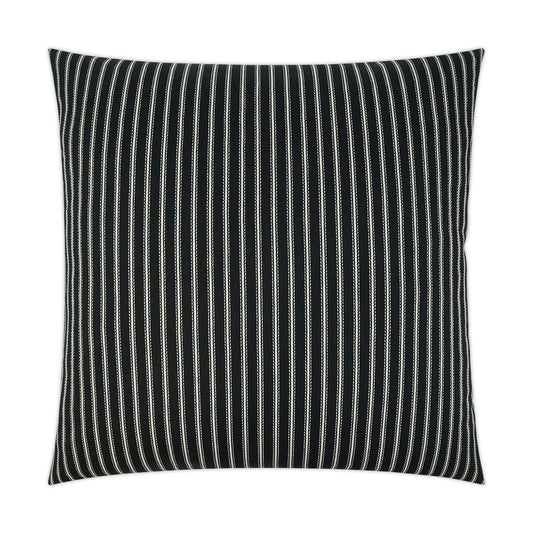 D.V. Kap Ticking Black Stripes Black Large Throw Pillow Insert